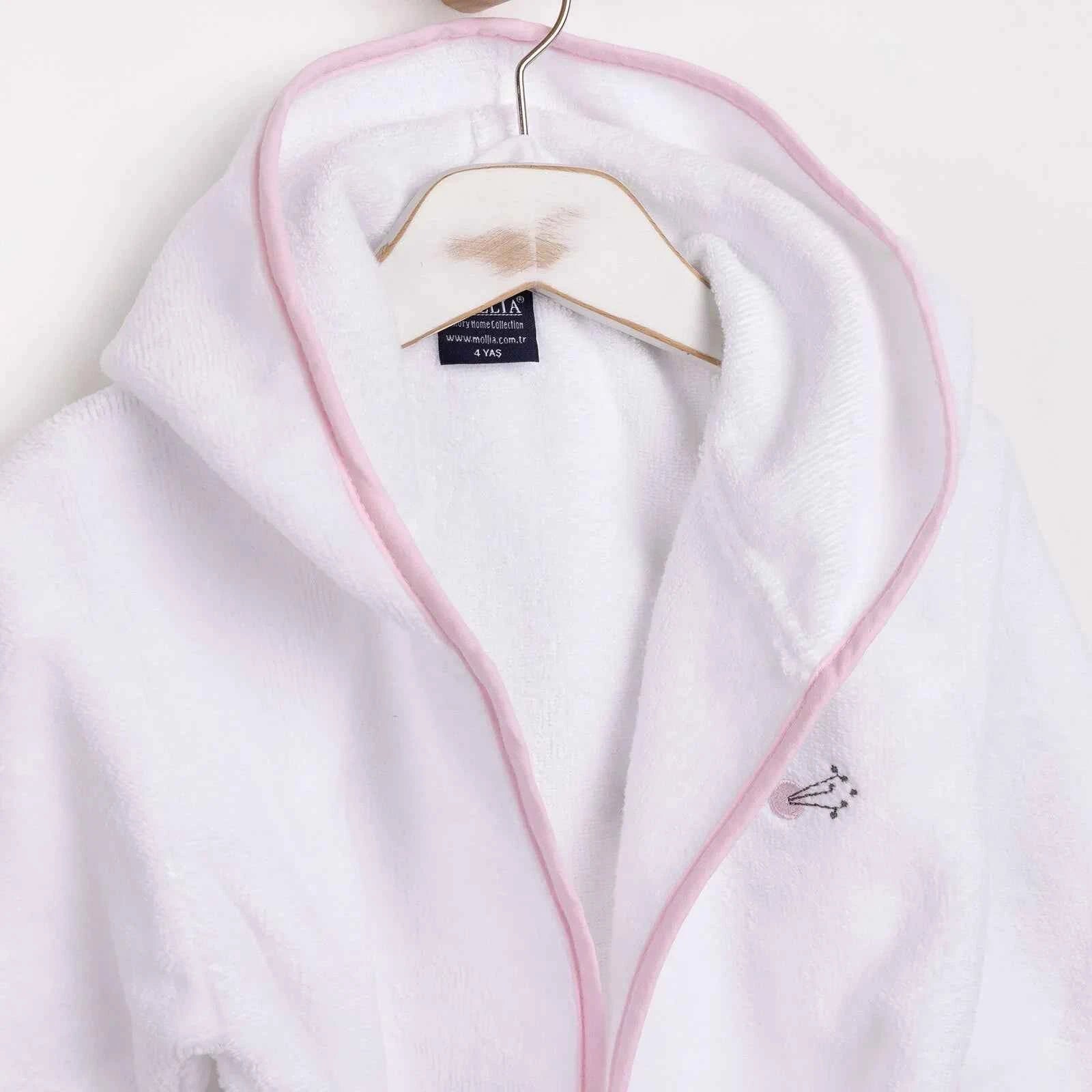 Mollia Girl Baby Bathrobe - White