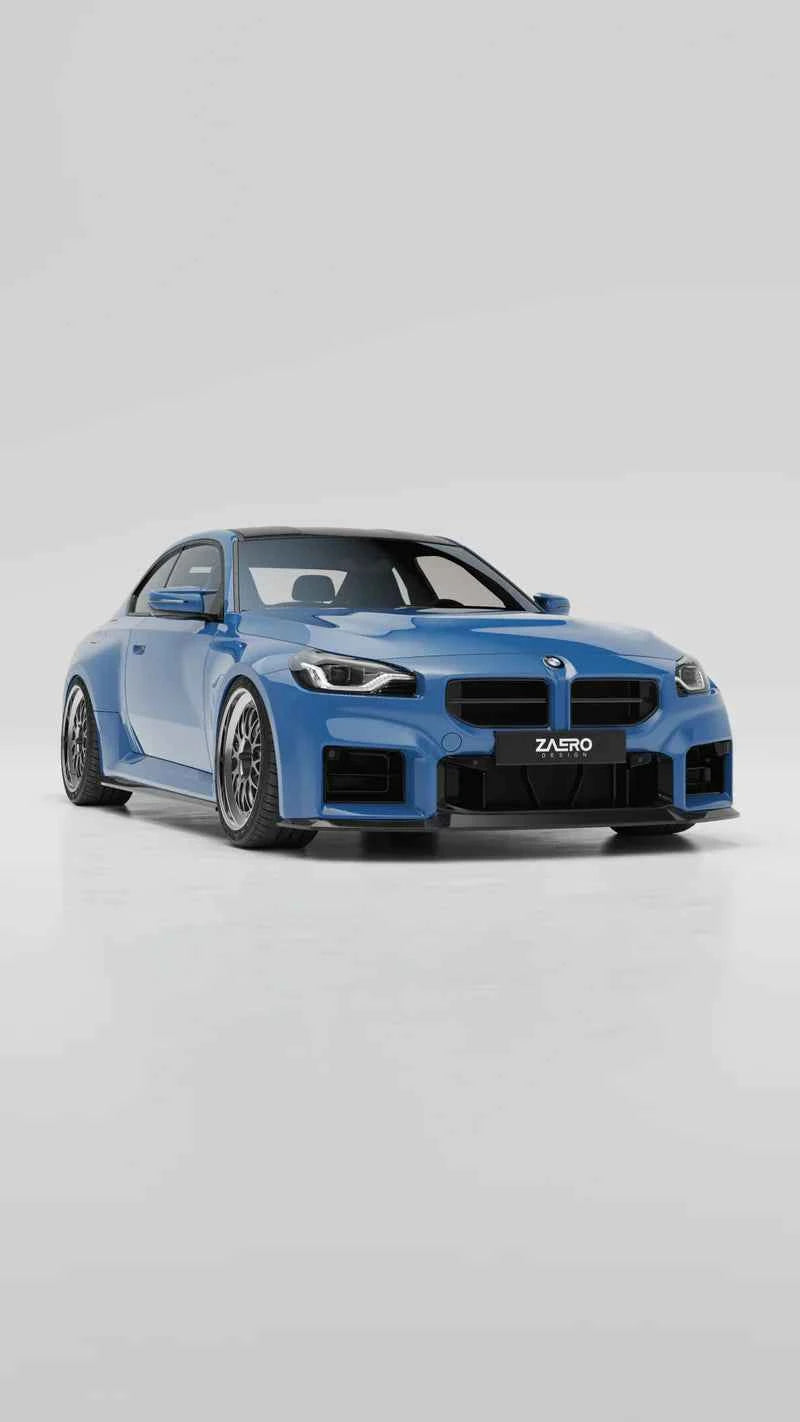 BMW M2 G87 EVO-S Gloss Black Front Grilles by ZAERO (2023+)