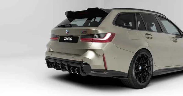 BMW M3 G80 G81 & M4 G82 G83 EVO-S Gloss Black Rear Diffuser by ZAERO (2021+)