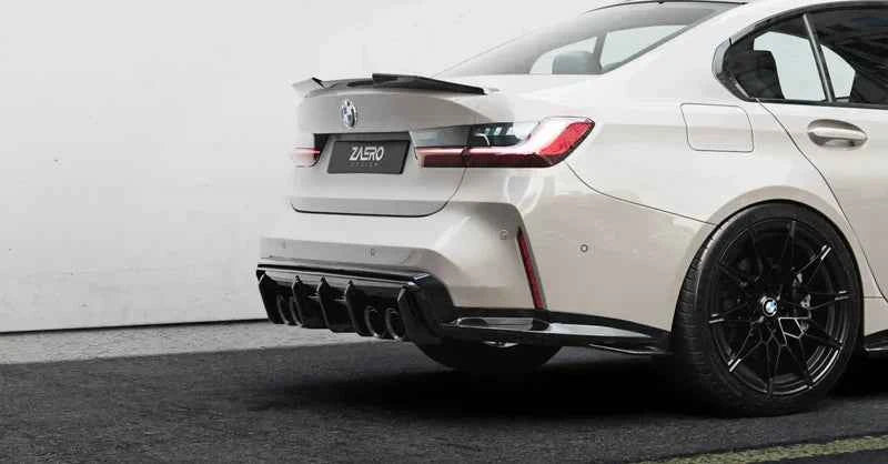 BMW M3 G80 G81 & M4 G82 G83 EVO-S Gloss Black Rear Diffuser by ZAERO (2021+)