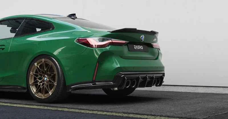 BMW M4 G82 G83 EVO-S Gloss Black Diffuser Extensions by ZAERO (2021+)