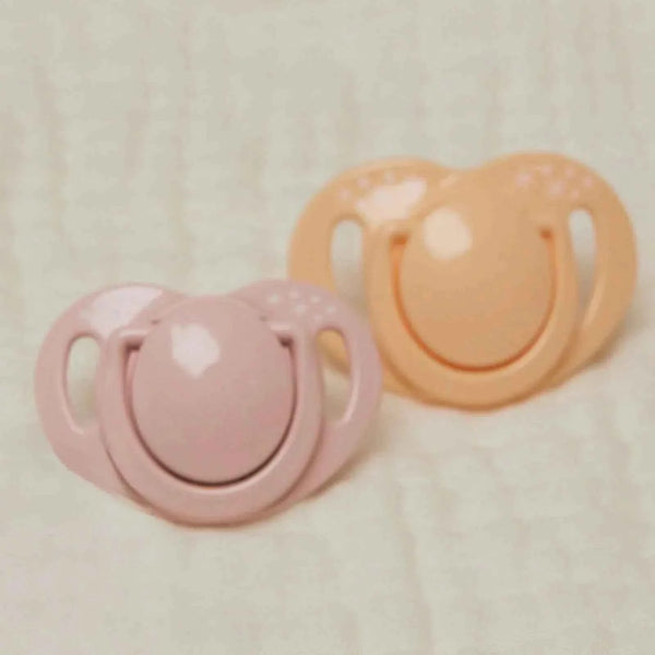 Mamajoo Orthodontic Soothers with Steriliser Box 12+ months Pack of 2 - Powder Pink & Blush