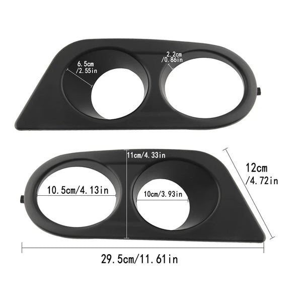 Carbon Fiber Fog Light Cover for BMW E46 M3 2001-2006 Glossy Black Fog Lights Grill Frame Surrounds Air Duct Fog Lamp Hood