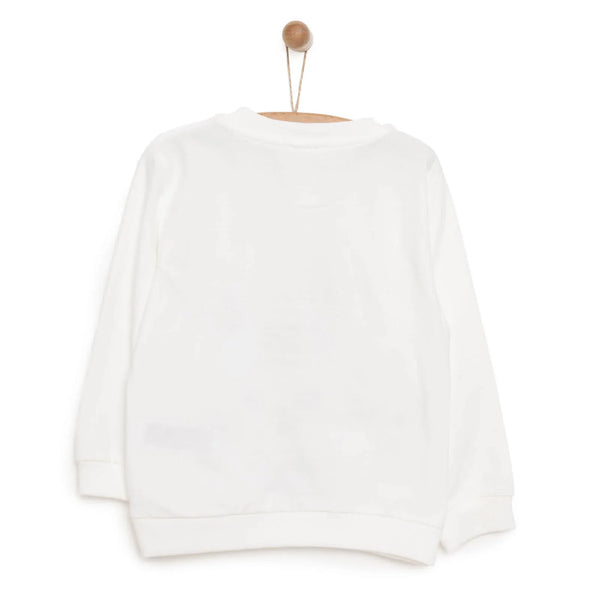 HelloBaby Baby Girl Rabbit Printed Sweatshirt - Ecru