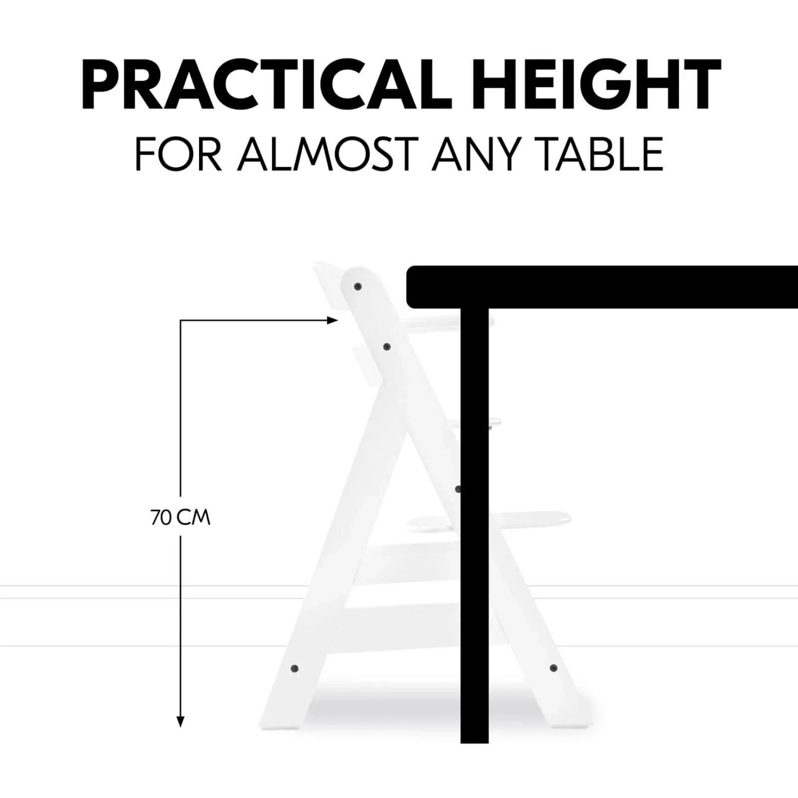 Hauck Alpha+ Wooden Highchair - White