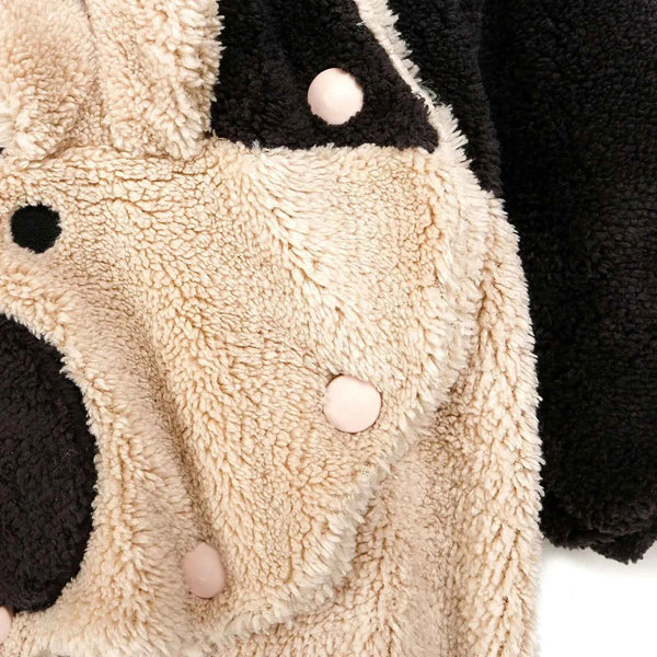 Midimod Newborn Baby Boy Cute Bear Welsoft Jumpsuit - Anthracite