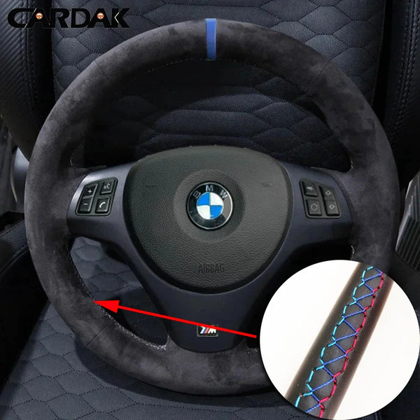 Customized Car Steering Wheel Braid Soft Suede Cover For BMW E81 E90 Pack M Sport M3 E91 E92 E93 E87 E82 E88 X1 E84
