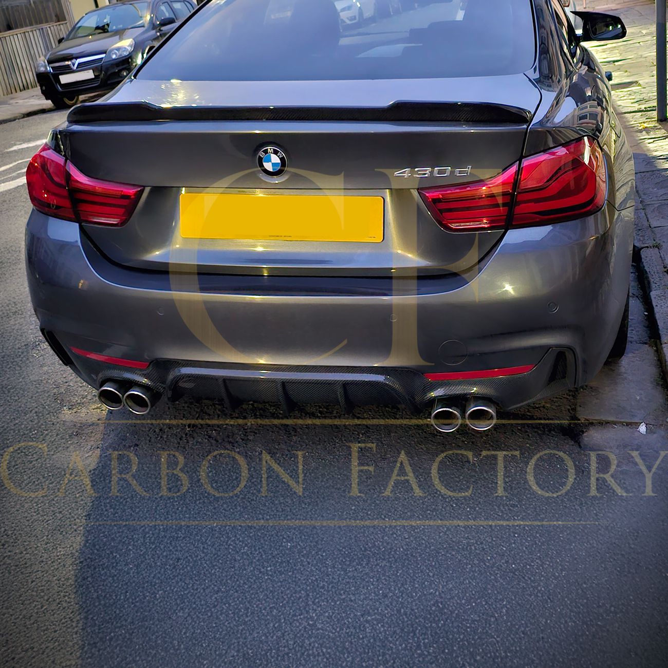 Carbon Fibre Rear Diffuser Quad Exhaust for BMW F32 F33 F36 4 Series 14-20