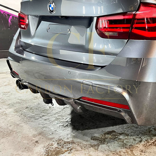 Carbon Fibre Rear Diffuser Twin Exhaust for BMW F30 F31 3 Series 12-19