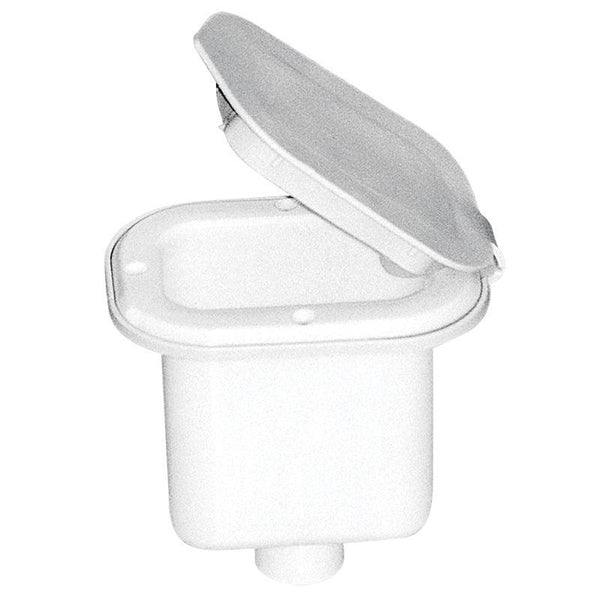 Case Shower Head Holder Square w/ Lid 125×97mm White | 4Boats