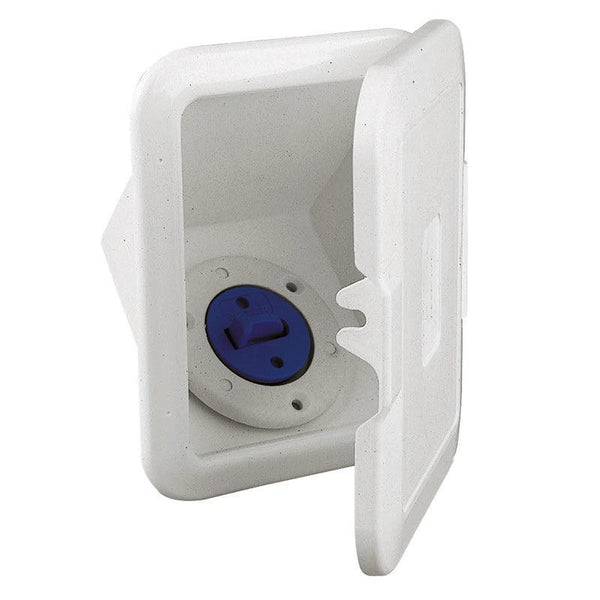 Case Fuel Deck Filler w/ Lid, White, 50 mm Hose | 4Boats