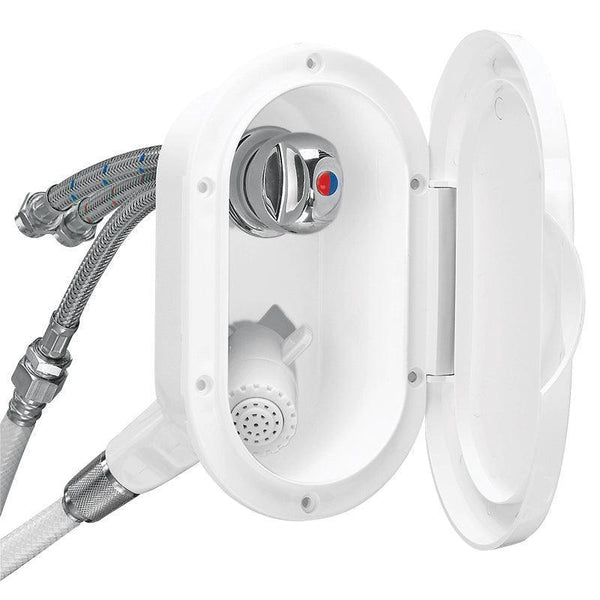 Case White Deck Shower with 3 m Hose & Lid | 4Boats