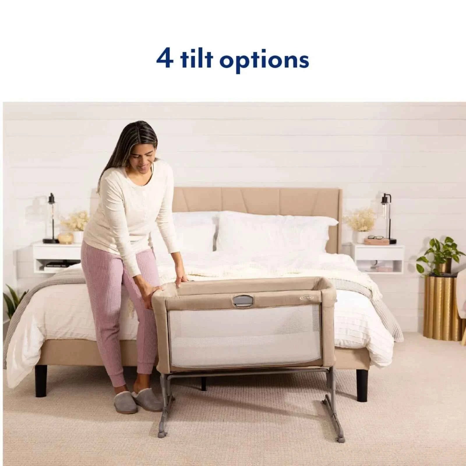 Graco Sweet2Sleep Bedside Crib - Oatmeal