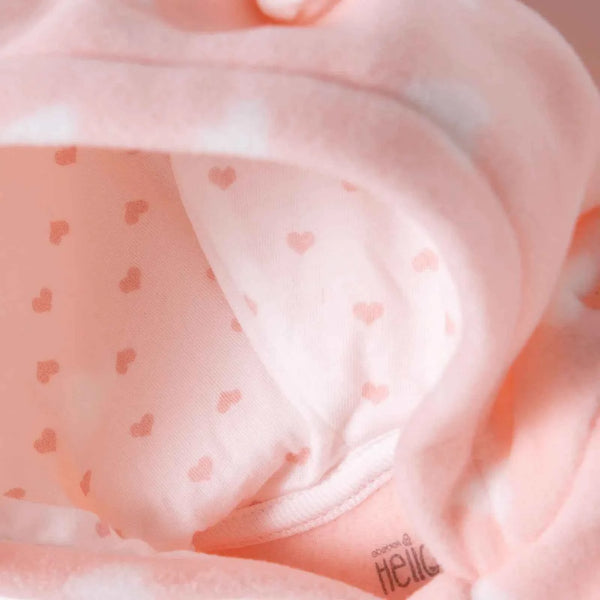 HelloBaby Newborn Polar Footed Jumpsuit - Pink Printed