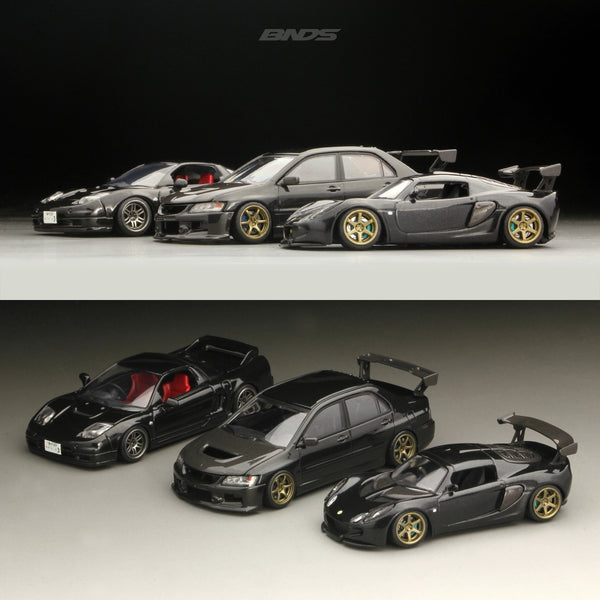 BNDS 1/64 Wheels With Rubber Tires ABS Assembly Rims Modified Parts for 1:64 Model Car VIP Style Detail-up Set New Clearance