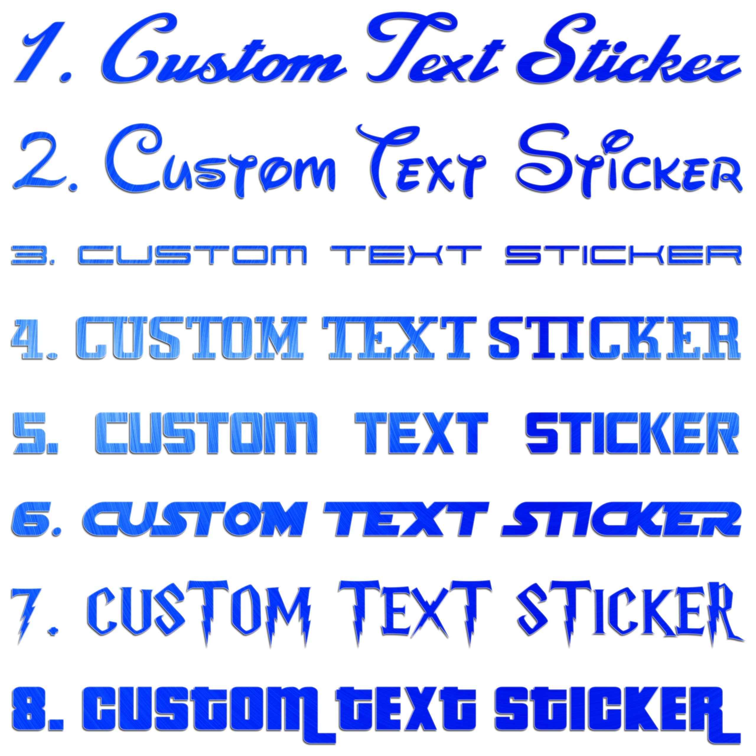 Famous Fonts Custom Text Sticker