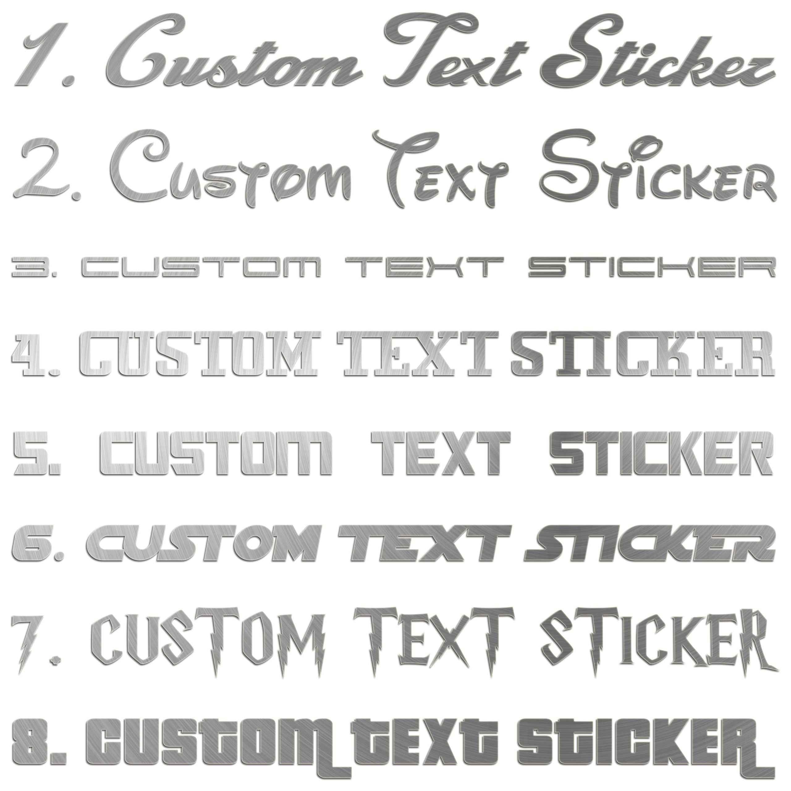 Famous Fonts Custom Text Sticker