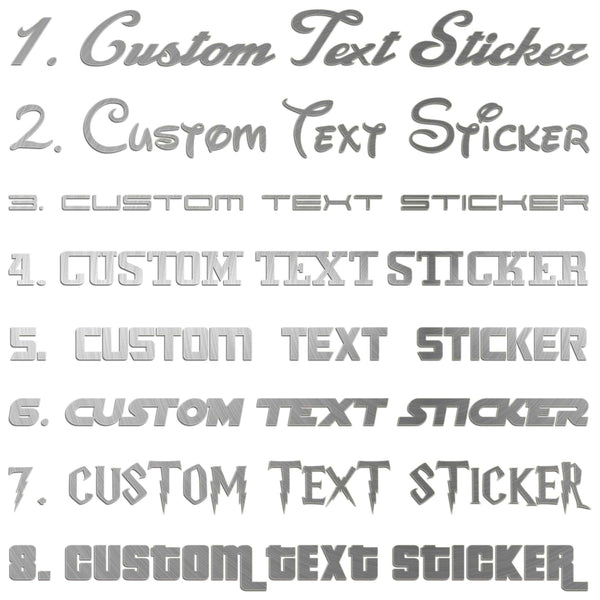 Famous Fonts Custom Text Sticker