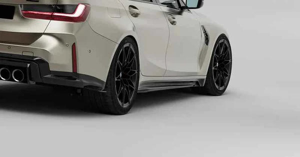 BMW M3 G80 G81 EVO-S Gloss Black Side Skirts by ZAERO (2021+)
