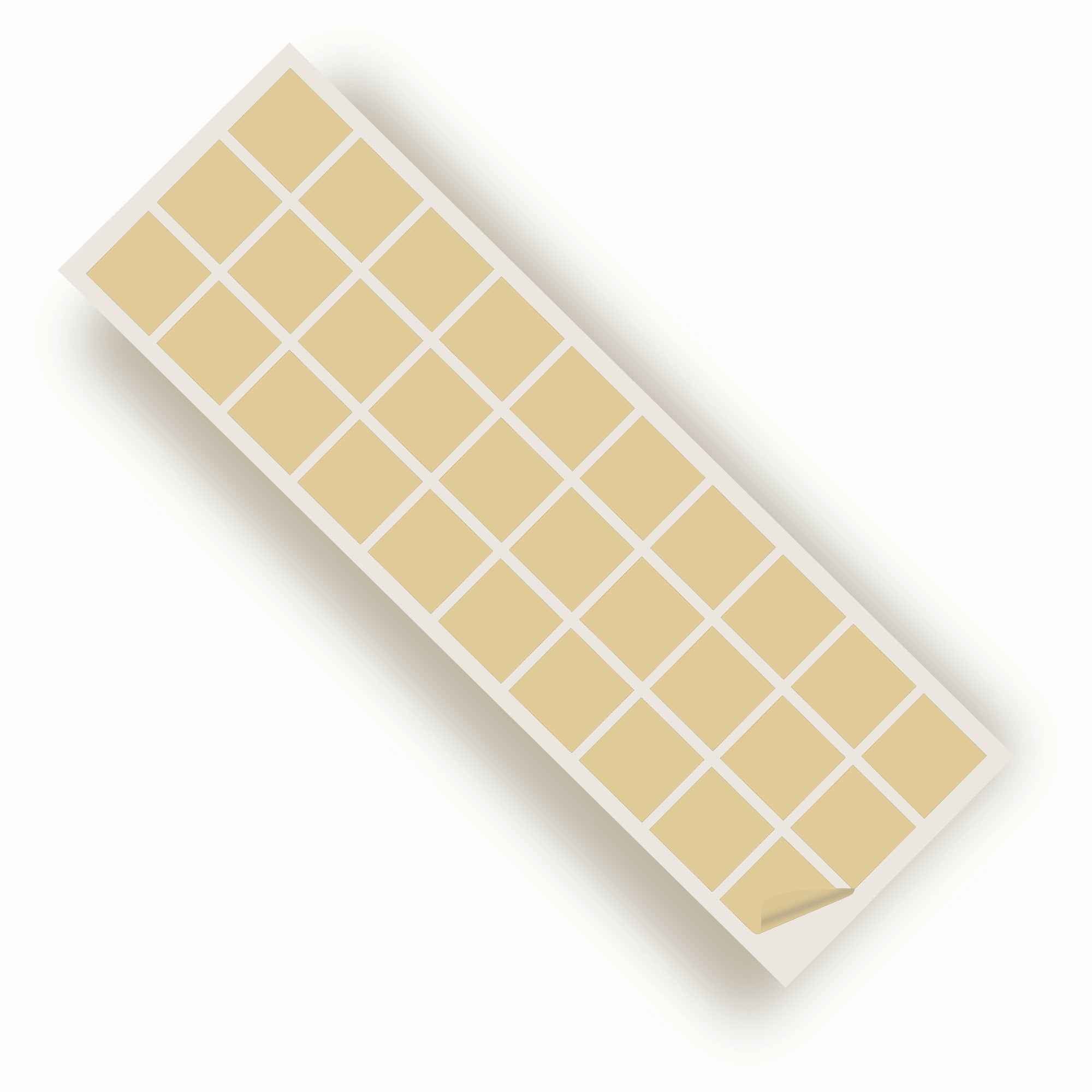 Cream Gloss 2 in SQ Vinyl Wall Tile Stickers Kitchen & Bathroom Transfers