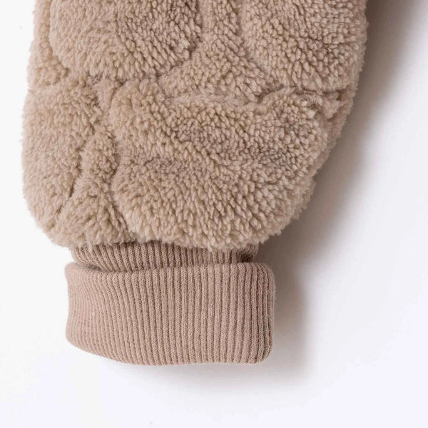 Midimod Newborn Welsoft Footless Jumpsuit - Beige