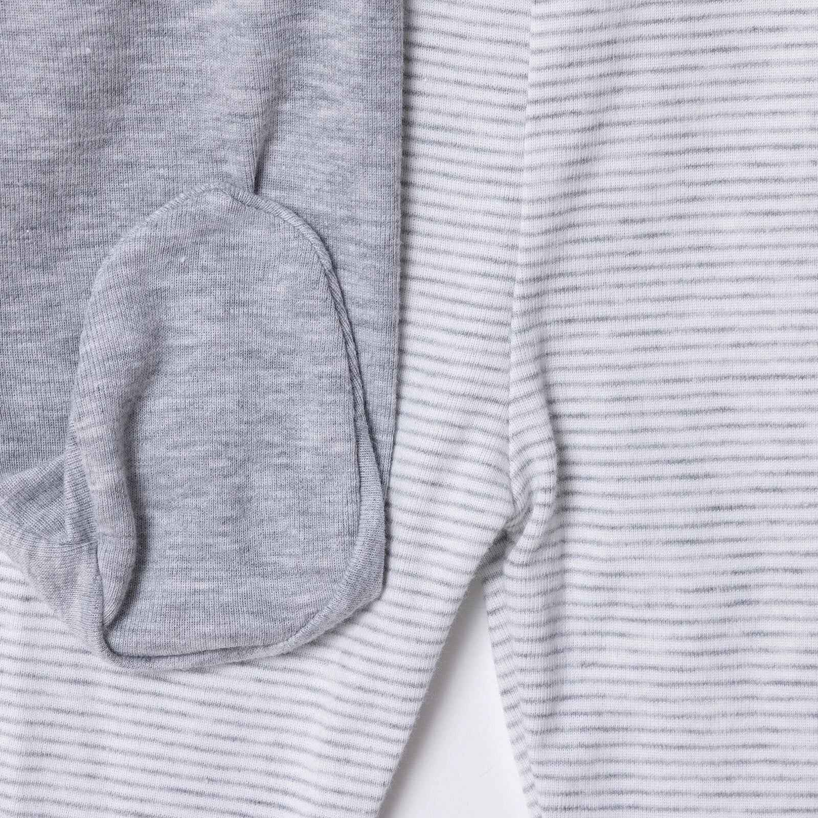 HelloBaby Unisex 2 Piece Footed Bottom - Snow Melange