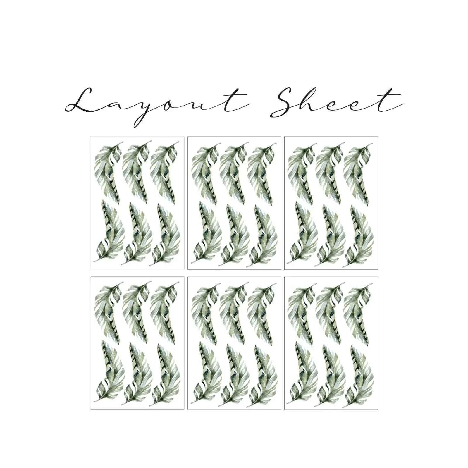 Live Vida Safari Leaves Wall Sticker A4