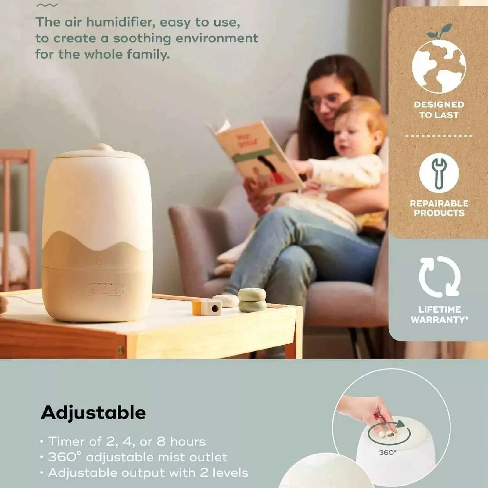 Babymoov Wave Humidifier with Cleaning Brush