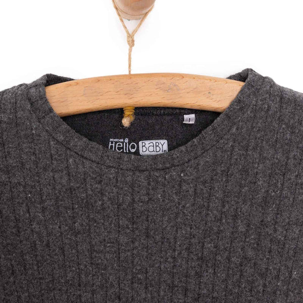 HelloBaby  Baby Boy Long Sleeve Pyjamas Set - Dark Grey