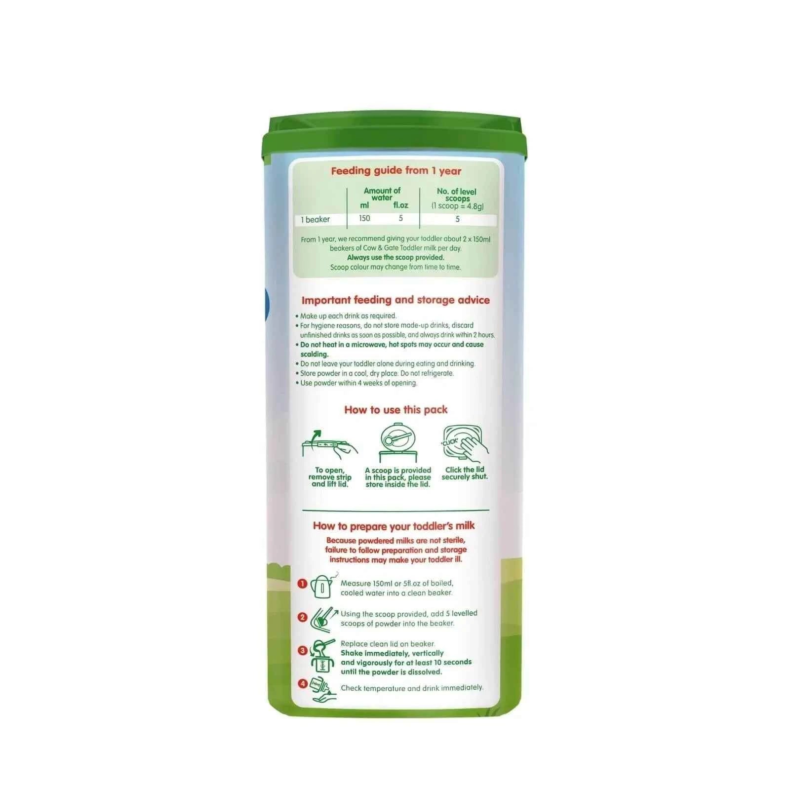 Cow & Gate 4 Toddler Milk Formula 2+ years 800g