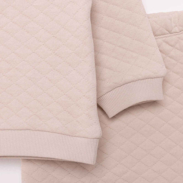 HelloBaby Newborn Quilted Sweatshirt-Footed Bottom - Grey