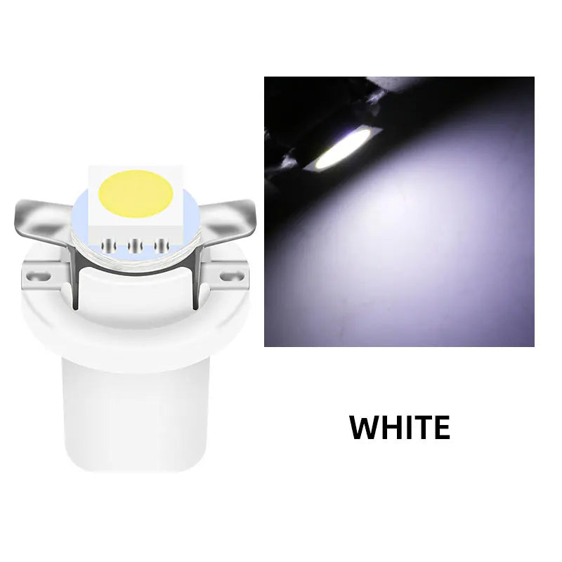 10Pcs B8.5D 509T B8.5 5050 Led Auto Car LED Dashboard Bulbs Instrument Panel Wedge Indicator Lights Cluster Gauges Lamp 12VDC