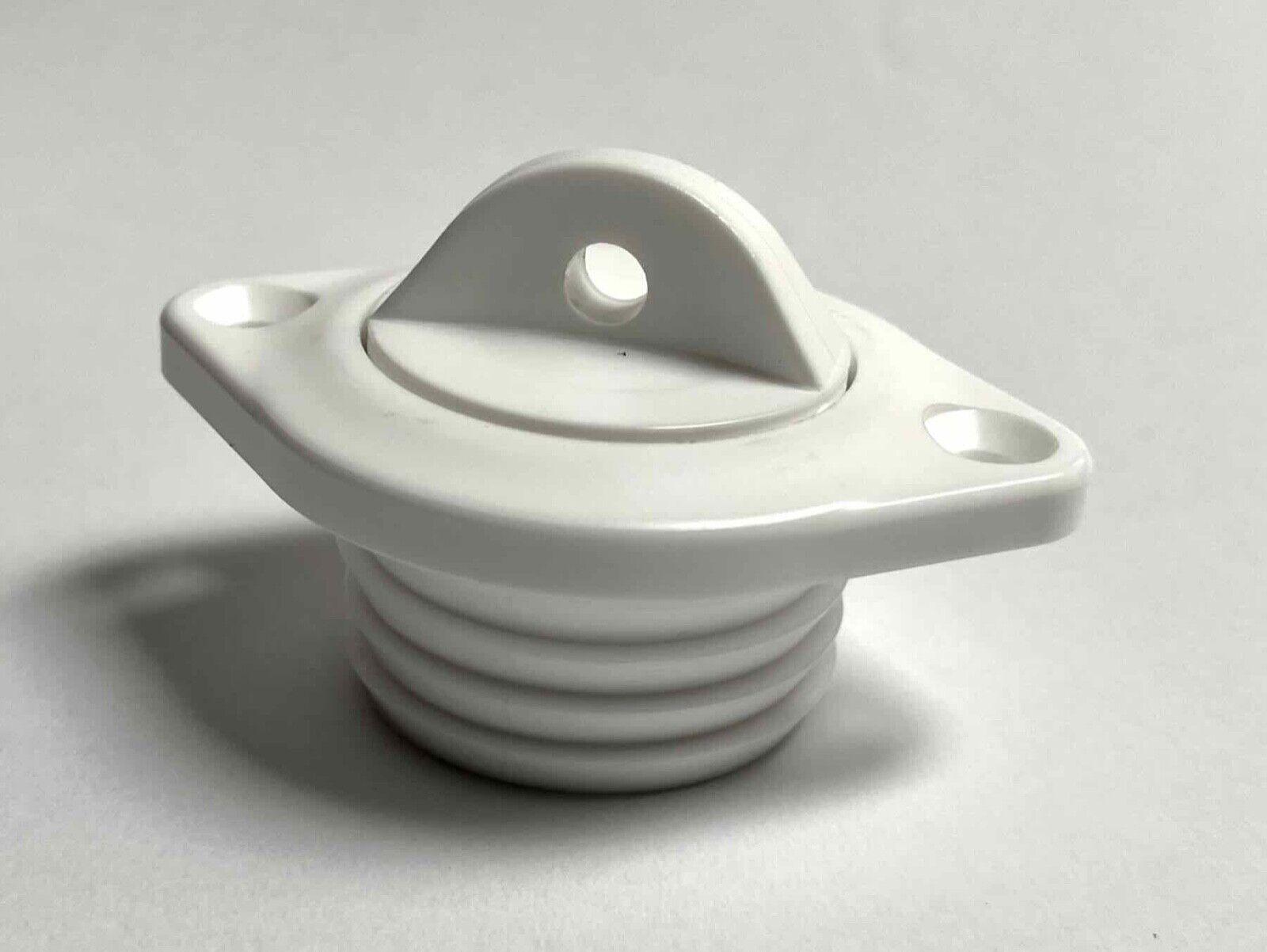 Drain Socket Oval with Plug 48x36mm White | 4Boats