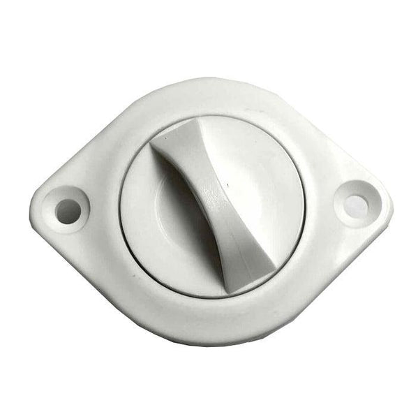 Drain Socket Oval with Plug 48x36mm White | 4Boats