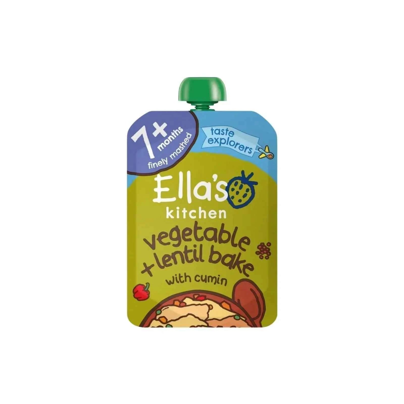 Ella's Kitchen Organic Vegetable & Lentil Bake Baby Food Pouch 7+ months 130g