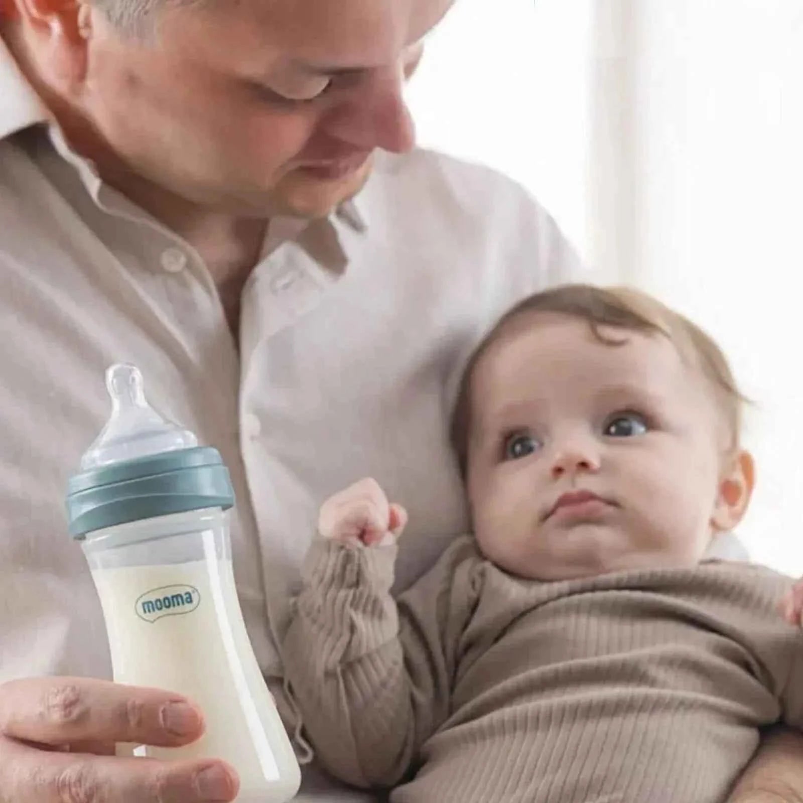 Mooma Kindy Bottle Fast Flow 18+ months 250ml - Ball Blue