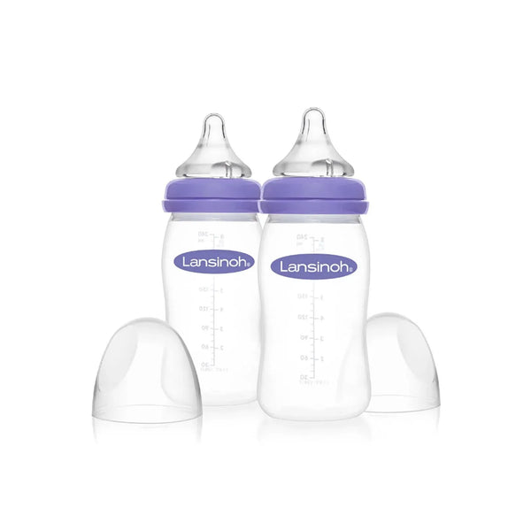 Lansinoh Feeding Bottles with NaturalWave Teat 240ml Pack of 2