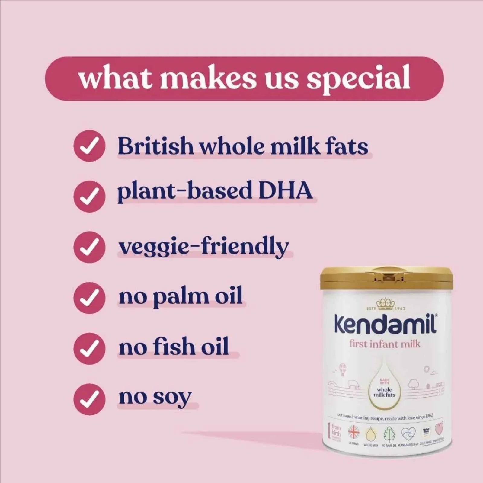 Kendamil Stage 1 First Infant Milk Formula from Birth 800g