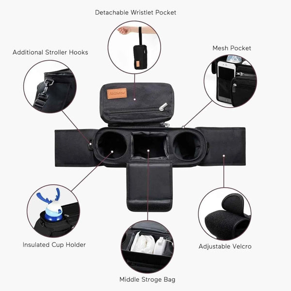 Momcozy All-in-One Stroller Organizer - Black