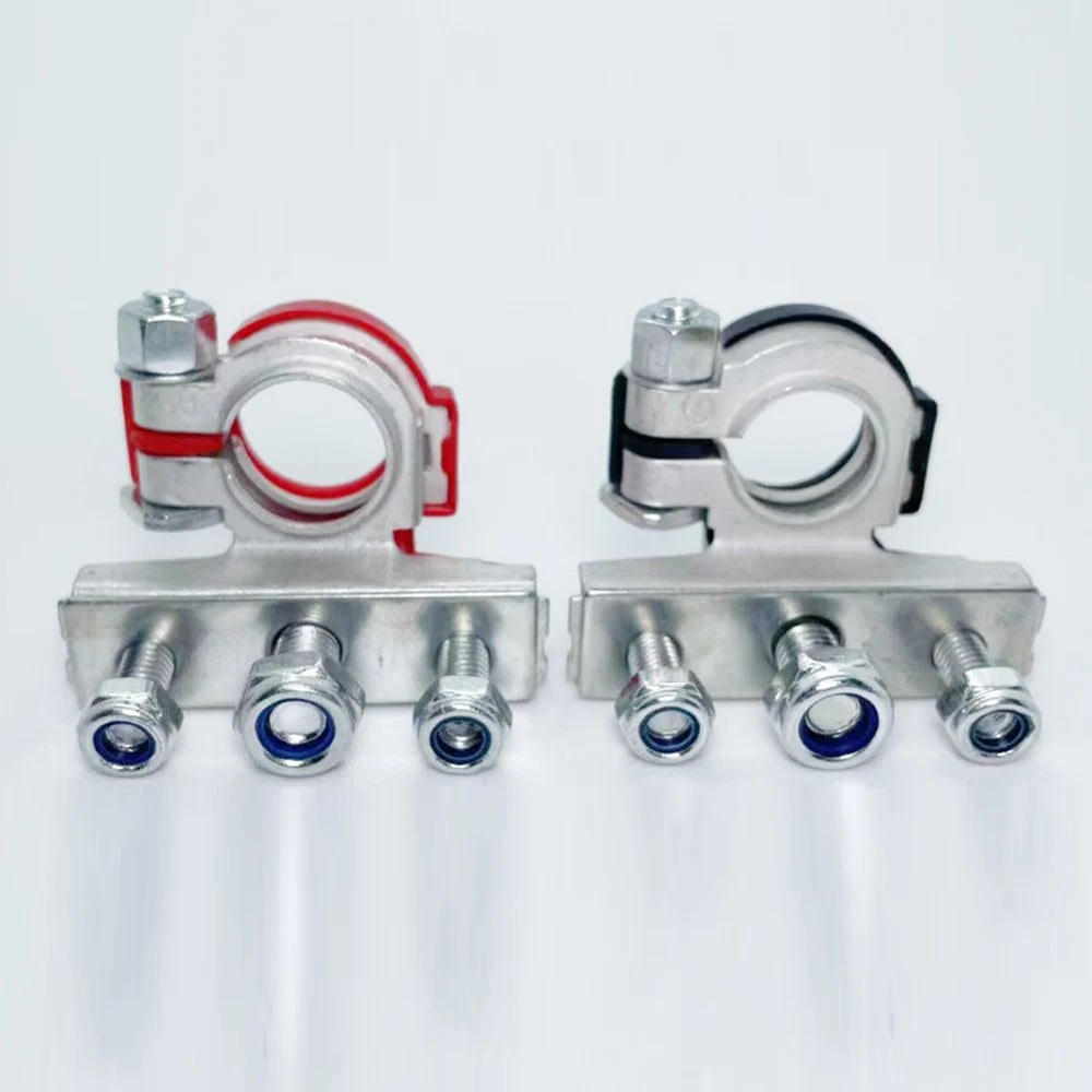 2Pcs Battery Terminal Connectors Positive Negative Car Battery Terminals Clamp Connector Quick Release Disconnect 12V 6V 24V
