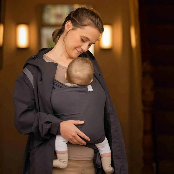 Gaia Carry Stretchy Baby Wrap Organic Cotton - Graphite