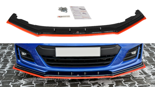 Maxton Design - FRONT SPLITTER (BLACK & RED) V.4 SUBARU BRZ FACELIFT 2017-2020
