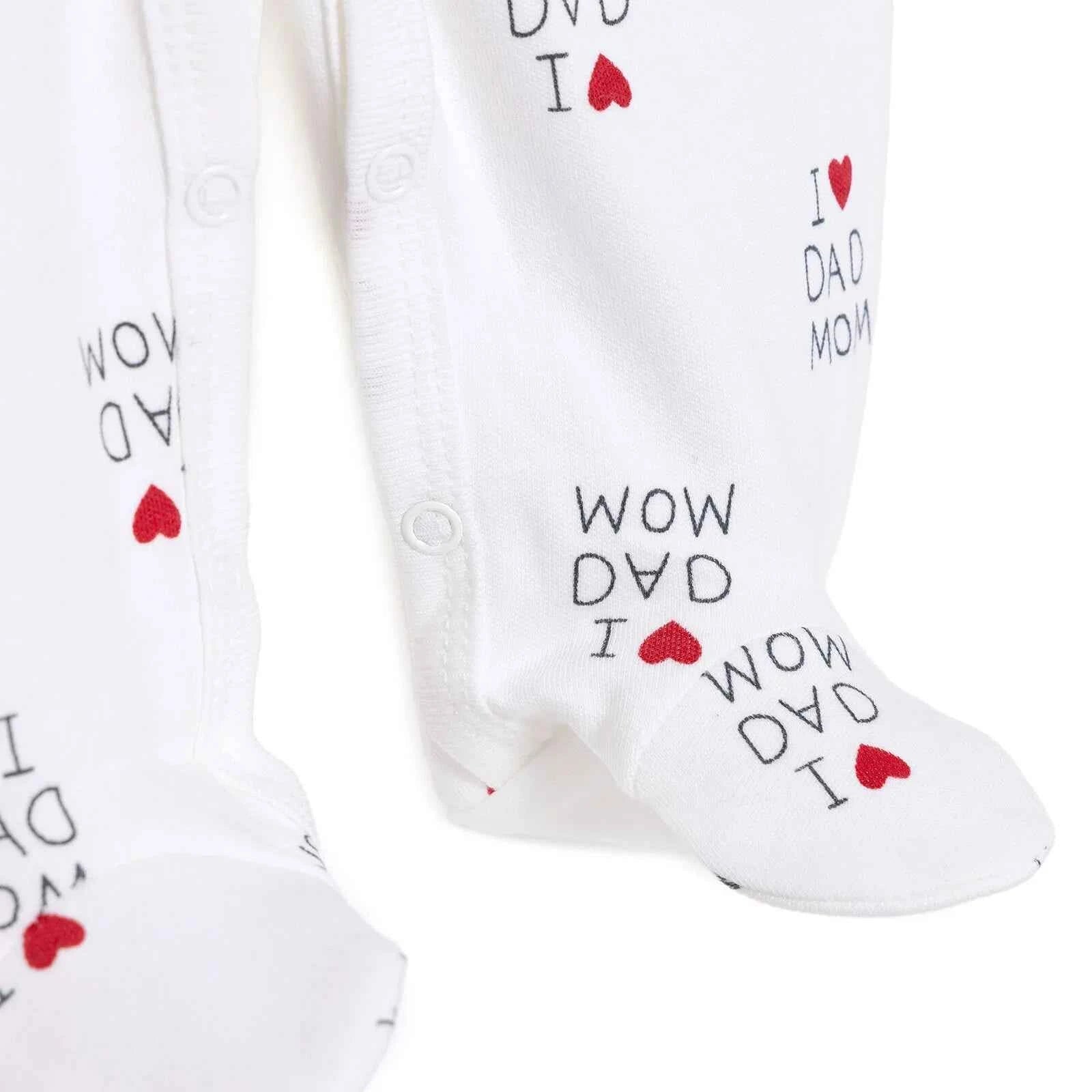 HelloBaby Newborn Baby Mom&Dad Jumpsuit- - Ecru