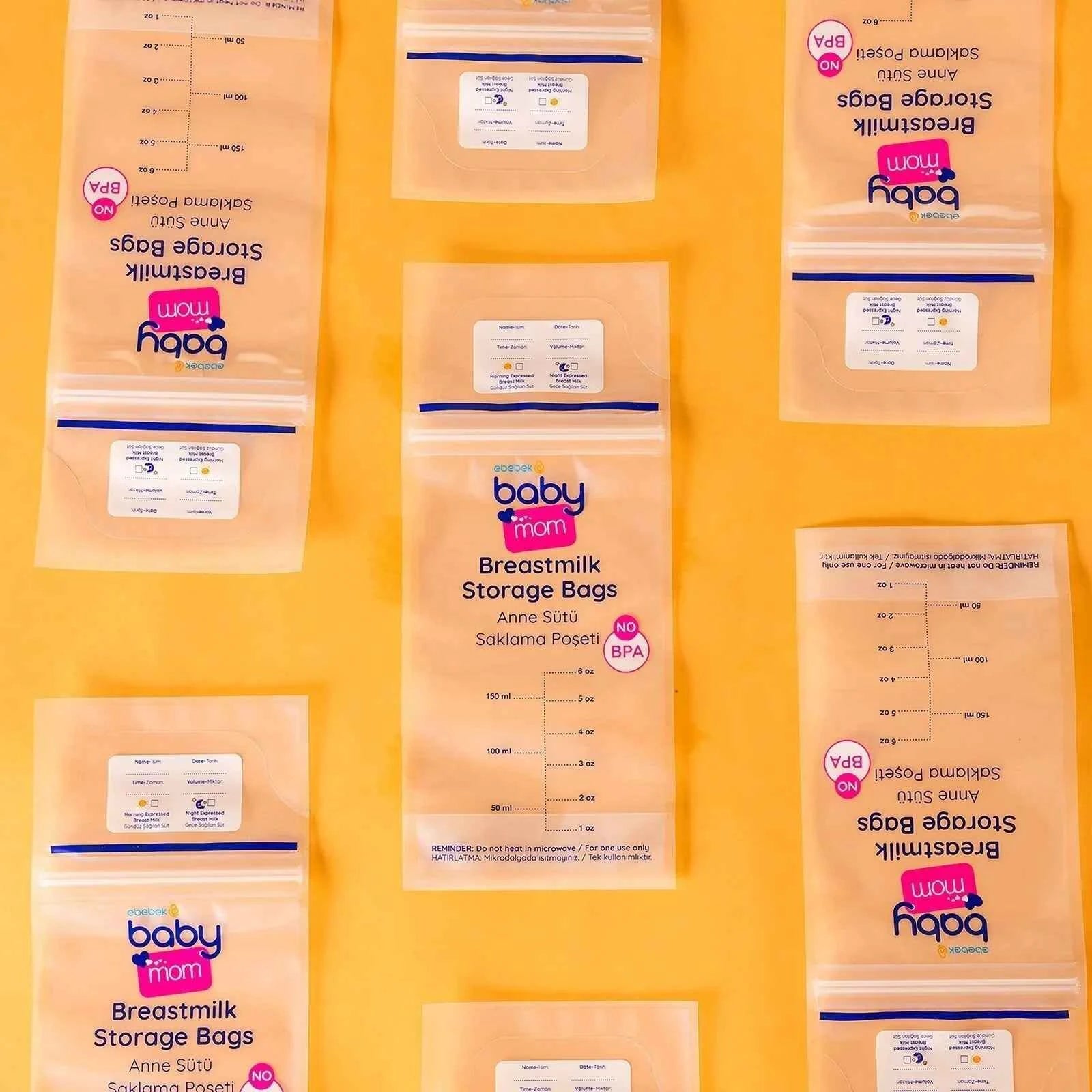 baby mom Breast Milk Storage Bag 25 pcs