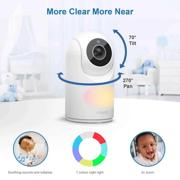 VTech - VM3263 2.8" Pan & Tilt Video Monitor with Night Light