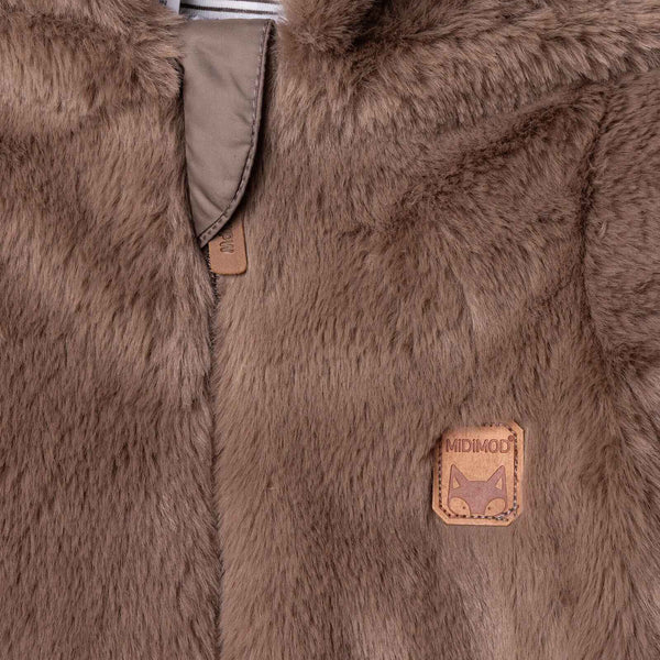 Midimod Newborn Welsoft Footed Jumpsuit - Brown