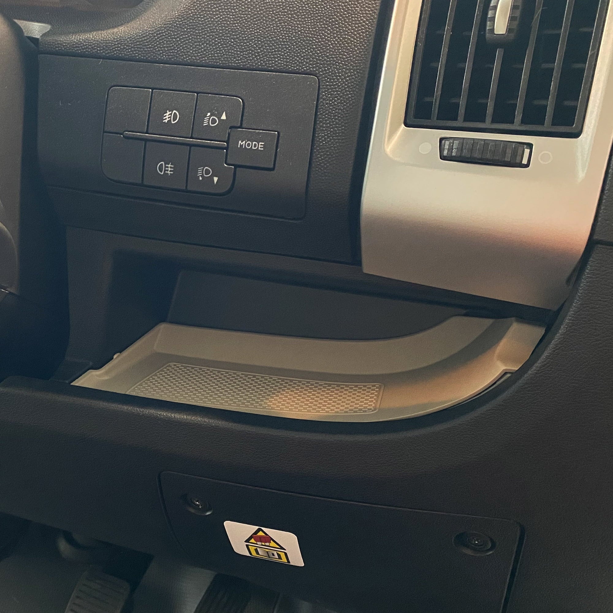 For Citroen Relay Motorhome Lower Dashboard Rubber Inserts/Mats - Light Grey RHD