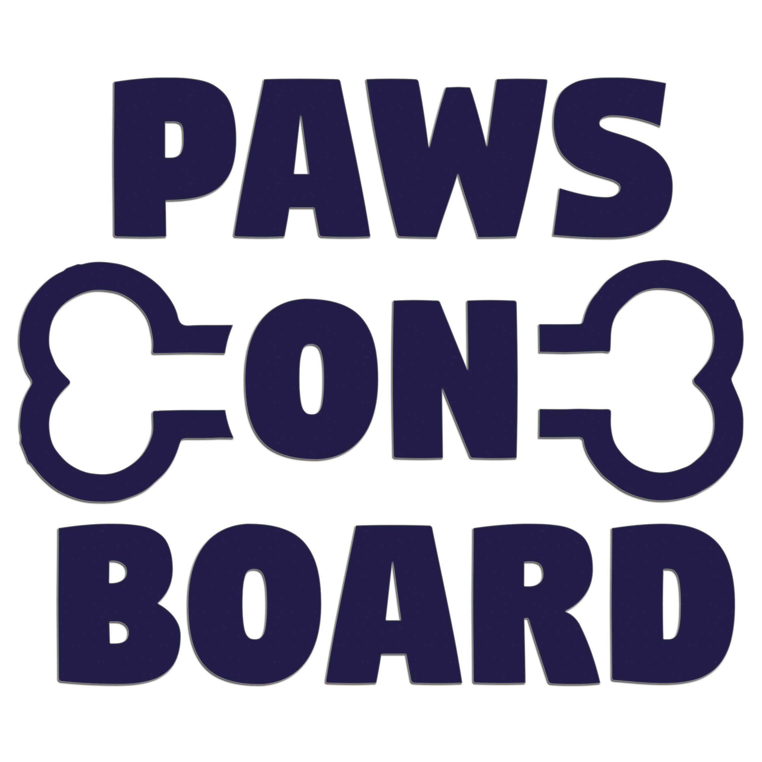 Paws On Board Iron On HTV Transfer