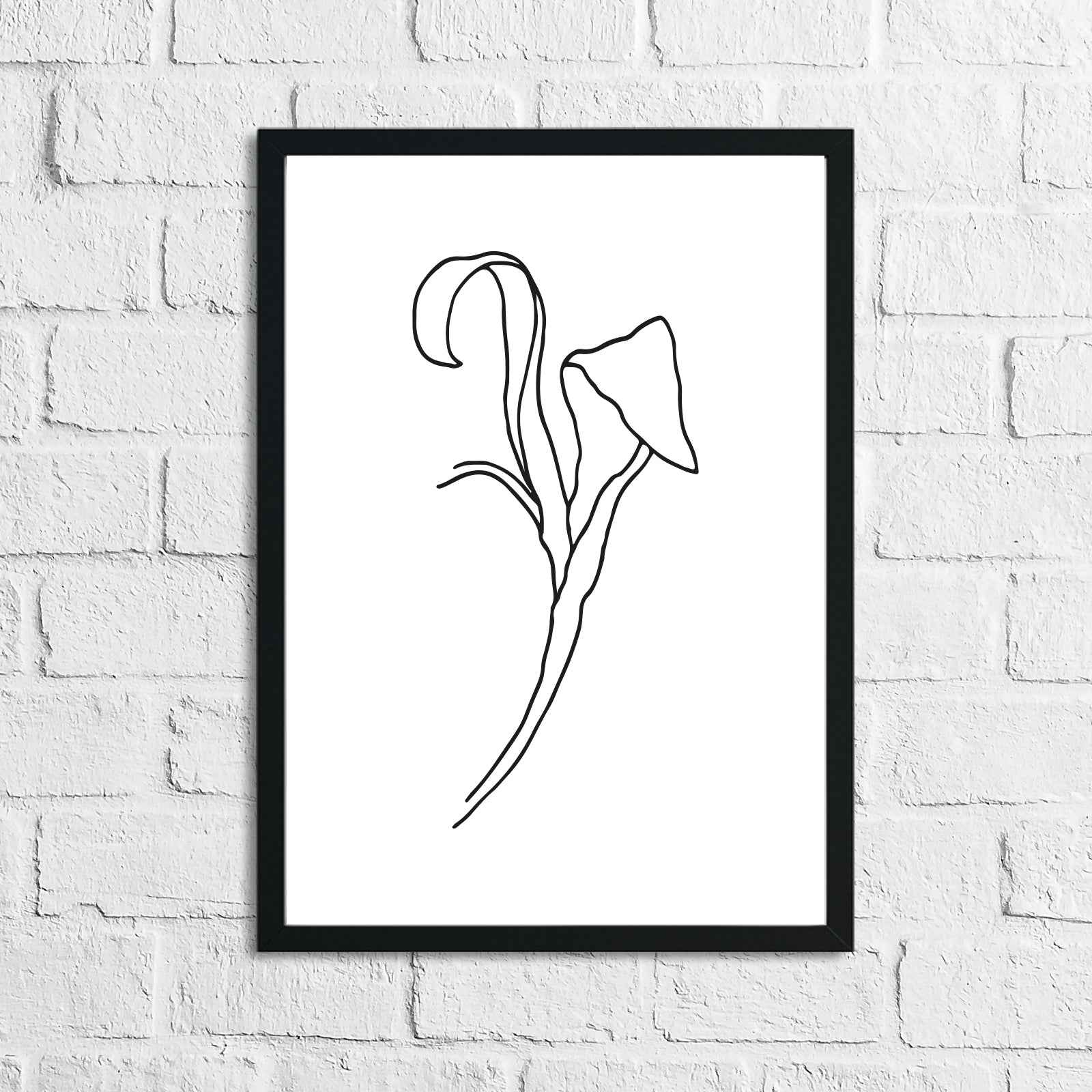 Flower 2 Original Simple Line Work Bedroom Wall Decor Print