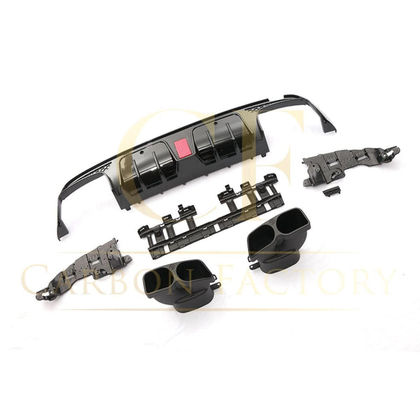 Brabus Style Gloss Black Rear Diffuser & Exhaust Tips for Mercedes Benz W205 C Class & C63 Saloon 15-21
